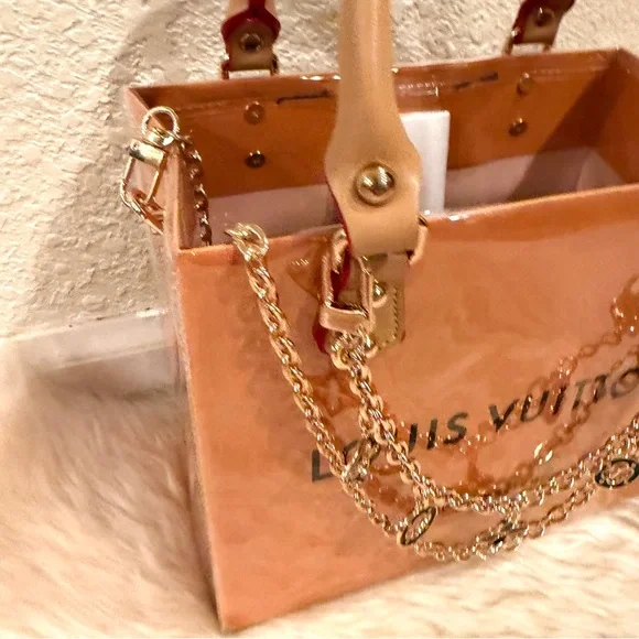 Louis Vuitton LV Small Shopping Tote Bag Crossbody Bag with PVC Cover Bag - Picture 6 of 8